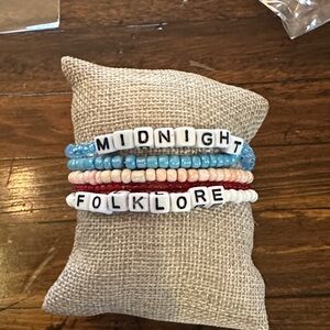 Beaded Bracelet Set - Blue, Pink, White Taylor Swift